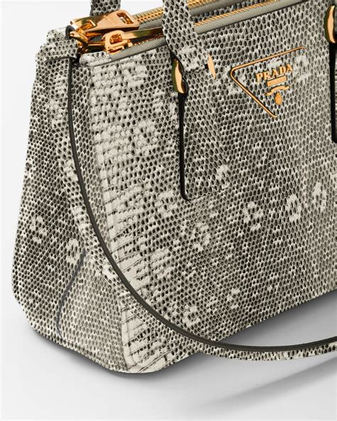 prada mini rock|Rock Gray Prada Galleria Lizard Skin Mini.